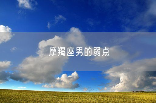 摩羯座男的弱点(图1)