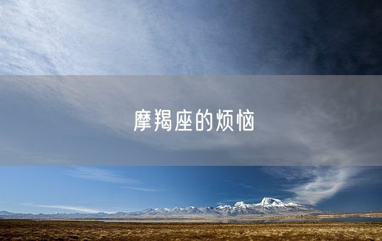 摩羯座的烦恼(图1)
