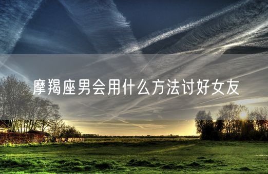 摩羯座男会用什么方法讨好女友(图1)