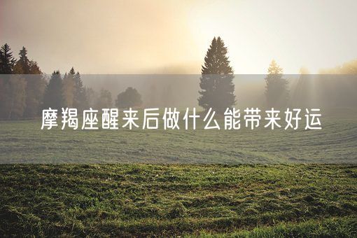 摩羯座醒来后做什么能带来好运(图1)