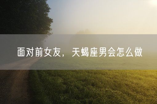 面对前女友，天蝎座男会怎么做(图1)