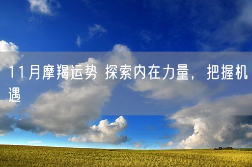 11月摩羯运势 探索内在力量，把握机遇(图1)