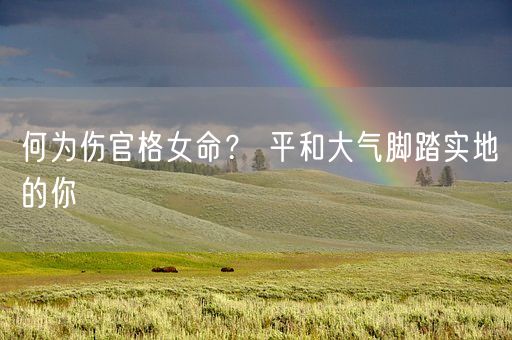 何为伤官格女命? 平和大气脚踏实地的你(图1) 何为伤官格女命? 平和大气脚踏实地的你(图1)