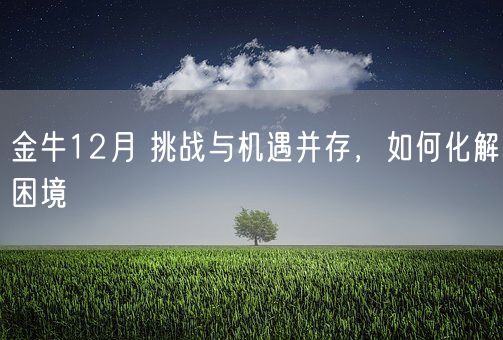 金牛12月 挑战与机遇并存，如何化解困境(图1)