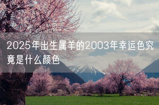 2025年出生属羊的2003年幸运色究竟是什么颜色(图1) 2025年出生属羊的2003年幸运色究竟是什么颜色(图1)