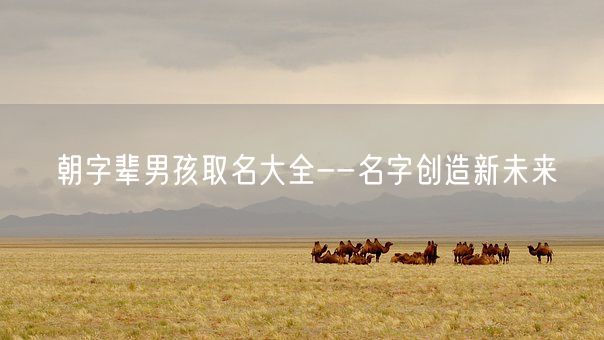 朝字辈男孩取名大全--名字创造新未来(图1)
