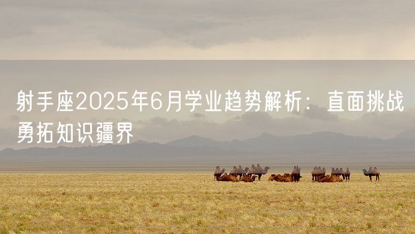 射手座2025年6月学业趋势解析:直面挑战勇拓知识疆界(图1) 射手座2025年6月学业趋势解析:直面挑战勇拓知识疆界(图1)