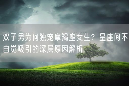 双子男为何独宠摩羯座女生？星座间不自觉吸引的深层原因解析(图1)