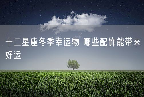 十二星座冬季幸运物 哪些配饰能带来好运(图1)
