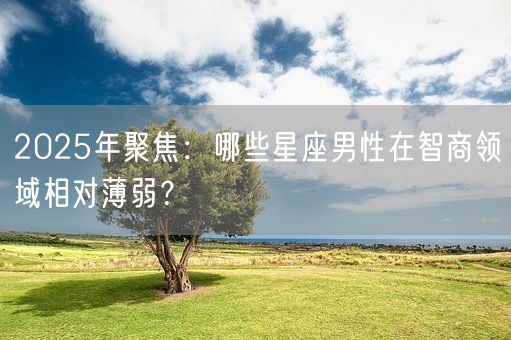2025年聚焦：哪些星座男性在智商领域相对薄弱？(图1)