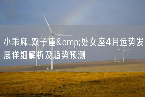 小乖麻 双子座&处女座4月运势发展详细解析及趋势预测(图1)