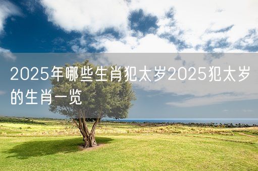 2025年哪些生肖犯太岁2025犯太岁的生肖一览(图1)
