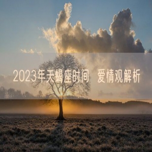 2023年天蝎座时间  爱情观解析