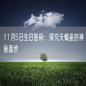 11月5日生日密码：探究天蝎座的神秘面纱