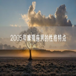2005年摩羯座男的性格特点