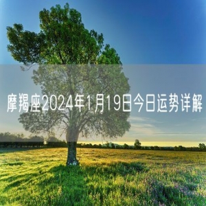 摩羯座2024年1月19日今日运势详解