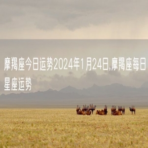 摩羯座今日运势2024年1月24日,摩羯座每日星座运势