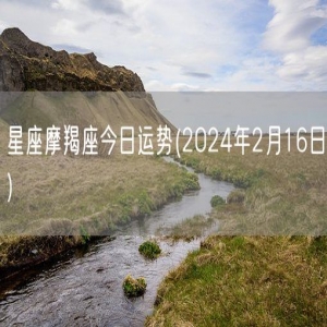 星座摩羯座今日运势(2024年2月16日) 