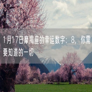 1月17日摩羯座的幸运数字：8，你需要知道的一切