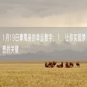 1月19日摩羯座的幸运数字：1，让你实现梦想的关键