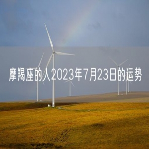 摩羯座的人2023年7月23日的运势