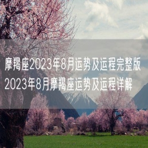 摩羯座2023年8月运势及运程完整版 2023年8月摩羯座运势及运程详解