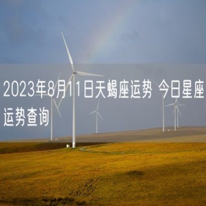 2023年8月11日天蝎座运势 今日星座运势查询