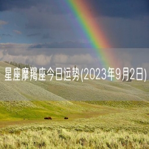 星座摩羯座今日运势(2023年9月2日) 