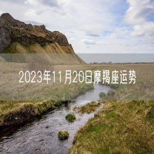 2023年11月20日摩羯座运势