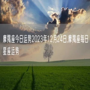 摩羯座今日运势2023年12月24日,摩羯座每日星座运势