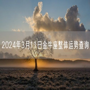 2024年3月11日金牛座整体运势查询