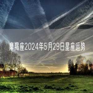 摩羯座2024年5月29日星座运势