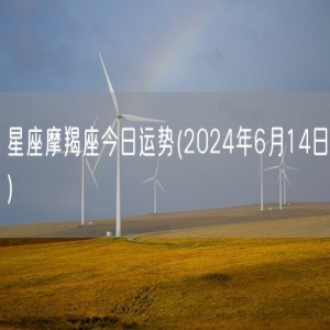 星座摩羯座今日运势(2024年6月14日) 