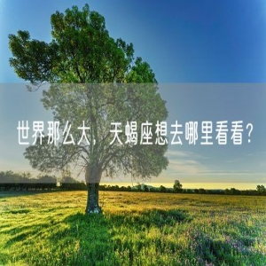 世界那么大，天蝎座想去哪里看看？