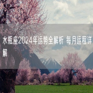 水瓶座2024年运势全解析 每月运程详解