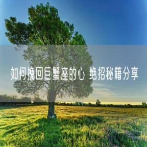 如何挽回巨蟹座的心 绝招秘籍分享
