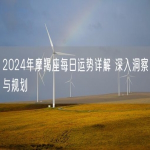 2024年摩羯座每日运势详解 深入洞察与规划
