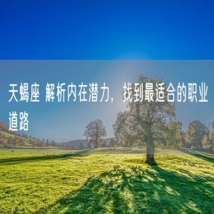 天蝎座 解析内在潜力，找到最适合的职业道路