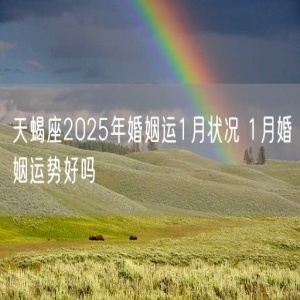 天蝎座2025年婚姻运1月状况 1月婚姻运势好吗