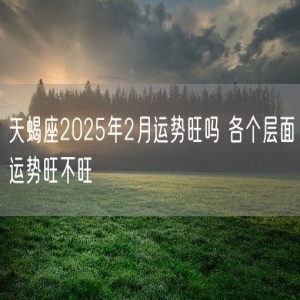 天蝎座2025年2月运势旺吗 各个层面运势旺不旺