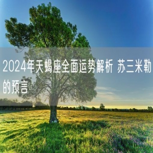 2024年天蝎座全面运势解析 苏三米勒的预言