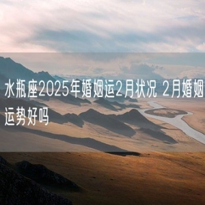 水瓶座2025年婚姻运2月状况 2月婚姻运势好吗