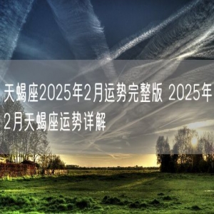 天蝎座2025年2月运势完整版 2025年2月天蝎座运势详解