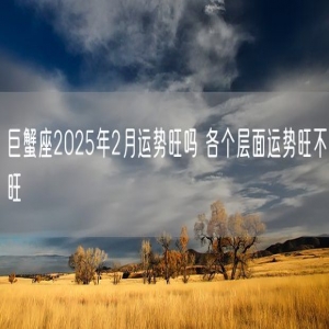 巨蟹座2025年2月运势旺吗 各个层面运势旺不旺