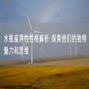 水瓶座男性性格解析 探索他们的独特魅力和思维