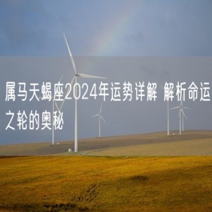 属马天蝎座2024年运势详解 解析命运之轮的奥秘