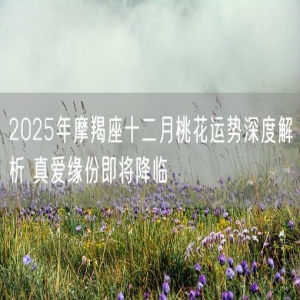 2025年摩羯座十二月桃花运势深度解析 真爱缘份即将降临