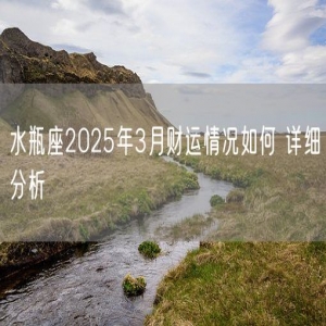 水瓶座2025年3月财运情况如何 详细分析