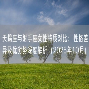 天蝎座与射手座女性特质对比：性格差异及优劣势深度解析（2025年10月）