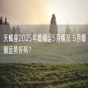 天蝎座2025年婚姻运5月情况 5月婚姻运势好吗？